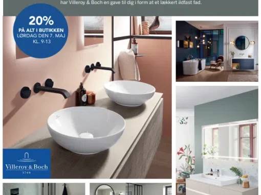 Villeroy & Boch har udvidet med 80m2 lækre baderums miljøer