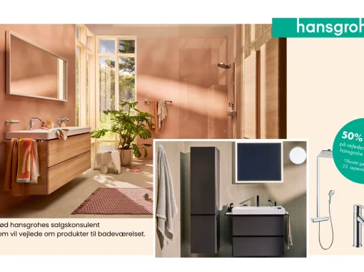 Nye møbler og sanitet fra hansgrohe hos vores showroom i Ishøj